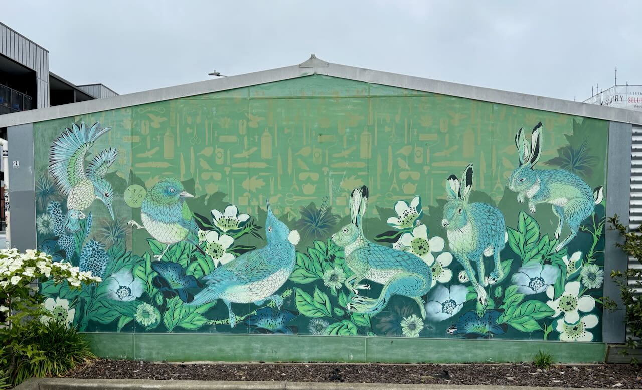 Birds vs Rabbits Mural