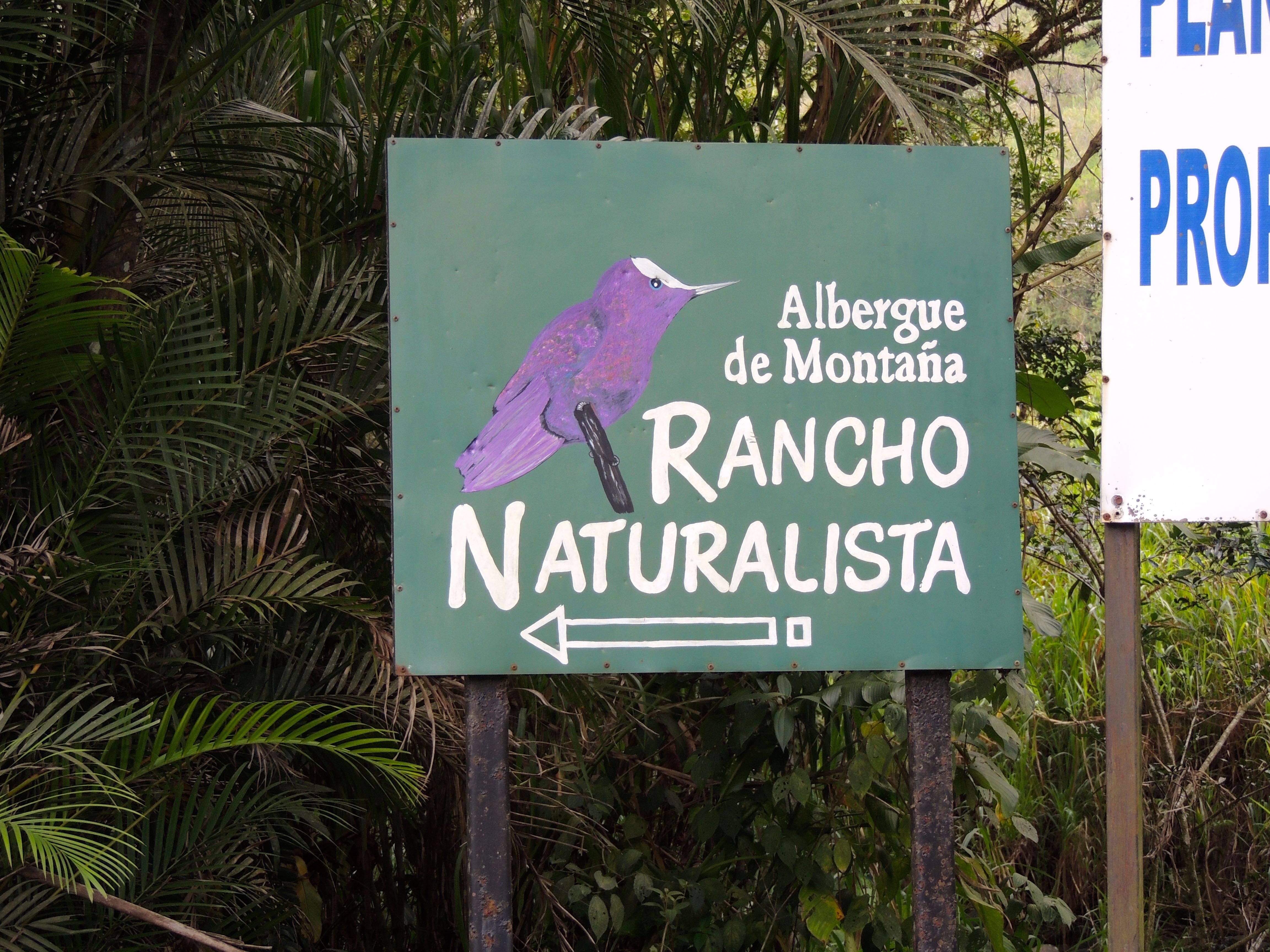 Rancho Naturalista Sign