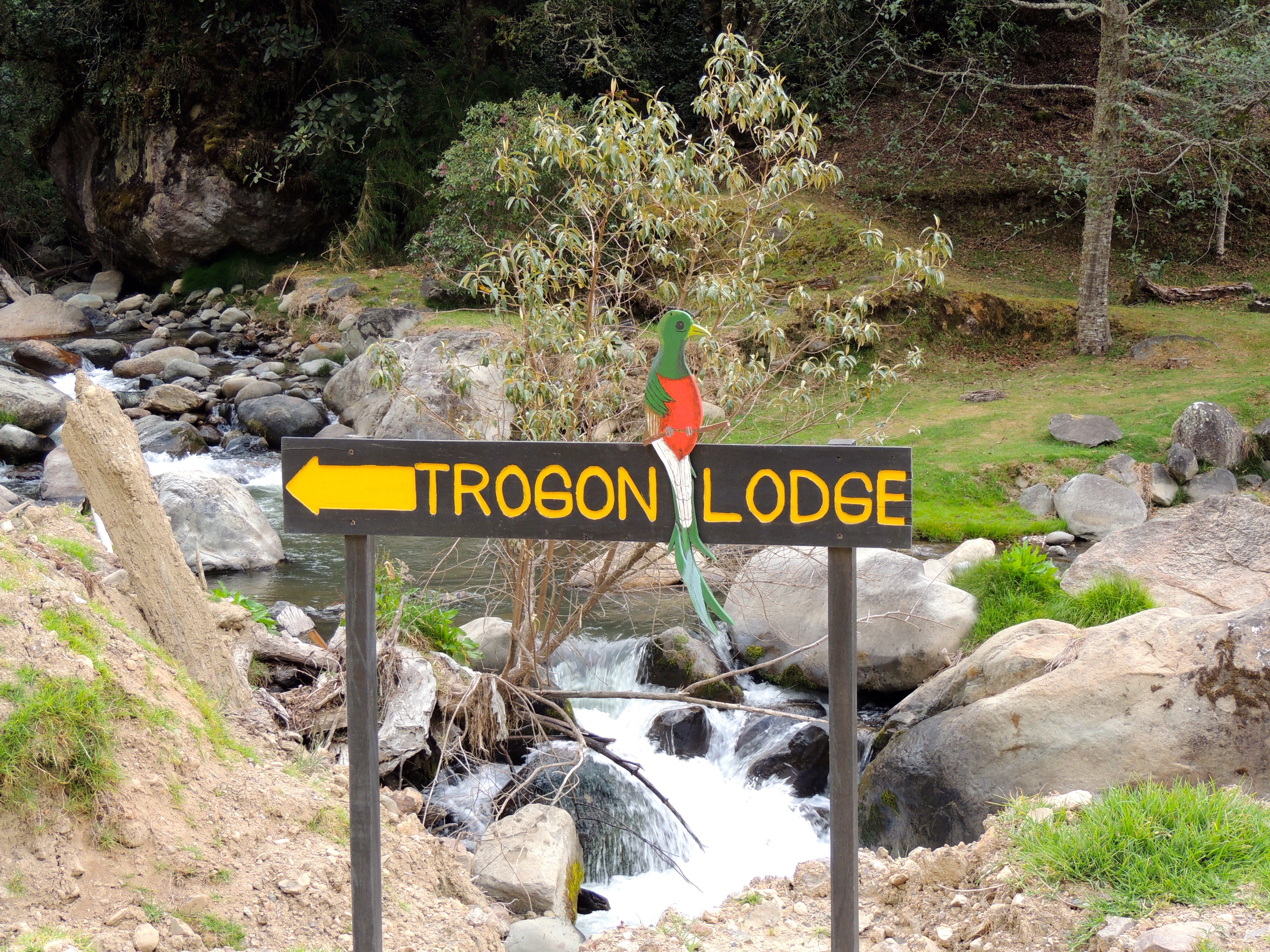 Trogon Lodge Sign